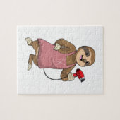 Faulenzer als Haartrockner Puzzle (Horizontal)