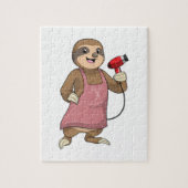 Faulenzer als Haartrockner Puzzle (Vertikal)