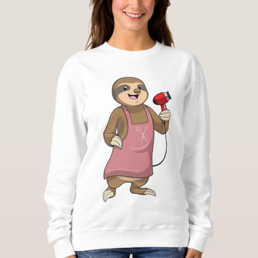 Faulenzer als Haartrockner Sweatshirt (Vorderseite)