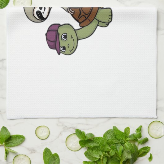 Faulenzer auf einer Schildkröte Klassischer T - Sh Geschirrtuch (Gefaltet)