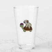 Faulenzer auf einer Schildkröte Klassischer T - Sh Glas (Vorderseite)