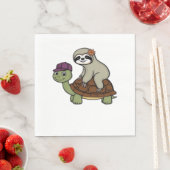 Faulenzer auf einer Schildkröte Klassischer T - Sh Serviette (Beispiel)