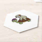 Faulenzer auf einer Schildkröte Klassischer T - Sh Untersetzer (angewinkelt)
