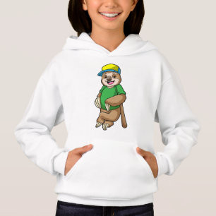 Faulenzer bei Baseball mit Baseballschläger Hoodie