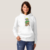 Faulenzer bei Baseball mit Baseballschläger Hoodie (Vorne ganz)
