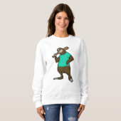 Faulenzer bei Baseball mit Baseballschläger Sweatshirt (Vorne ganz)