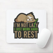 Faulenzer Erholung Frische Pasta Relax Niedliches Mousepad (Mit Mouse)