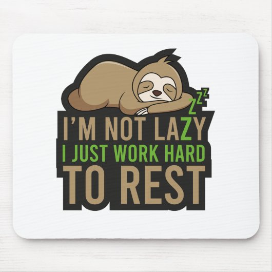 Faulenzer Erholung Frische Pasta Relax Niedliches Mousepad (Vorne)