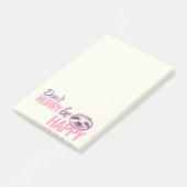 Faulenzer-Gesicht beeilen sich nicht zu fröhlich p Post-it Klebezettel (angewinkelt)