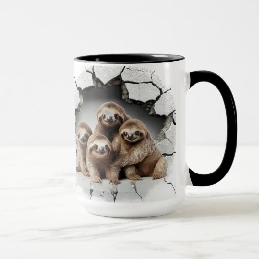 Faulenzer in einer knackigen Wand Tasse (Rechts)