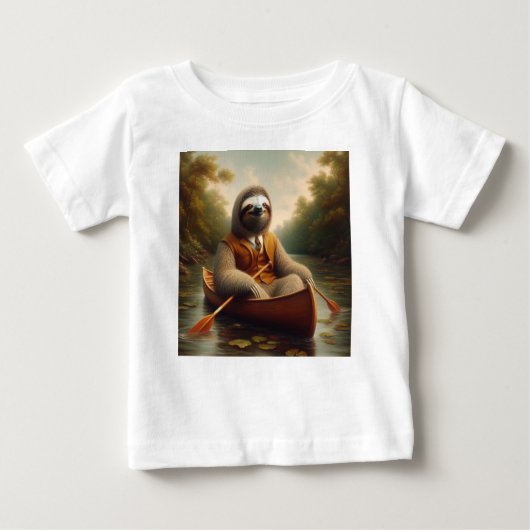 Faulenzer in Kanufahrt Baby T-shirt (Vorderseite)