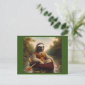 Faulenzer in Kanufahrt Postkarte (Stehend Vorderseite)