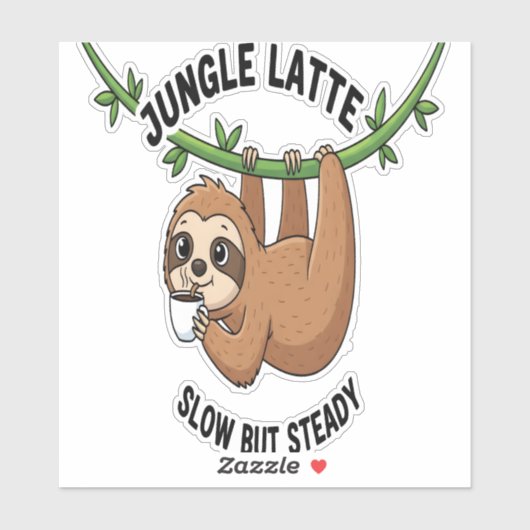 Faulenzer-Kaffee Aufkleber (Blatt)