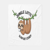 Faulenzer-Kaffee Fleecedecke (Vorderseite)