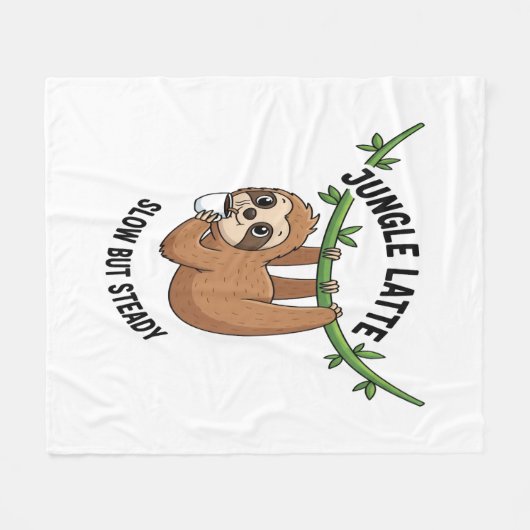 Faulenzer-Kaffee Fleecedecke (Vorderseite (Horizontal))