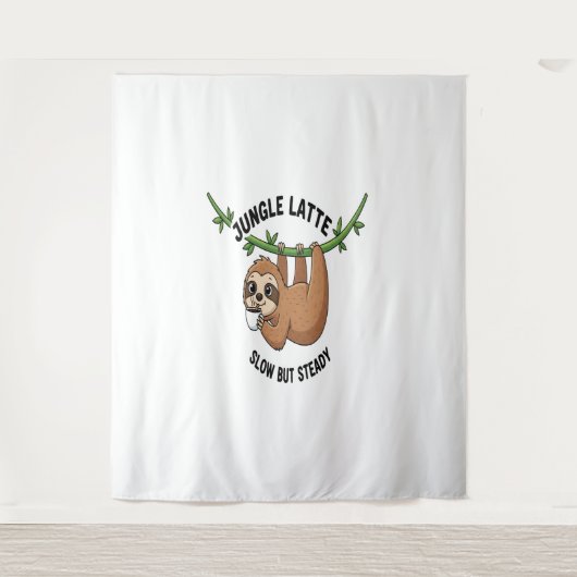 Faulenzer-Kaffee Wandteppich (Vorderseite)