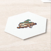 Faulenzer Kawaii Klassischer T - Shirt Untersetzer (angewinkelt)