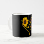 Faulenzer Mama mit Sonnenblumen Kaffeetasse (Vorderseite Links)
