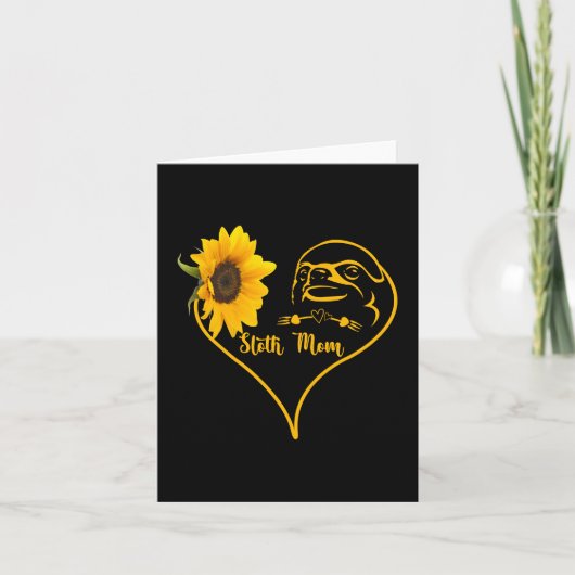 Faulenzer Mama mit Sonnenblumen Karte (Vorderseite)