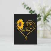 Faulenzer Mama mit Sonnenblumen Postkarte (Stehend Vorderseite)