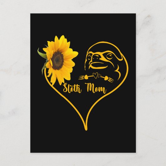 Faulenzer Mama mit Sonnenblumen Postkarte (Vorderseite)