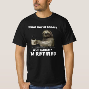 Faulenzer mit Kaffee Was für ein Tag ist heute, de T-Shirt