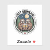 Faulenzerwanderung mit Drinkteam Aufkleber (Blatt)