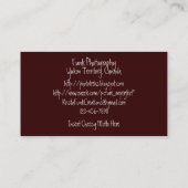 Fauler alaskischer Wasserfall Visitenkarte (Rückseite)