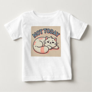 Fauler Cartoon-Kater Baby T-shirt