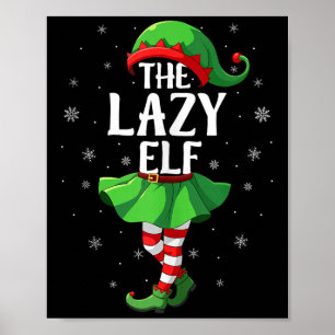 Fauler Elf Weihnachten Mädchen Frauen Elf-Truppe X Poster