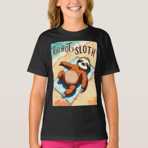 Fauler Faultier Sommer Vintage Strand T-Shirt