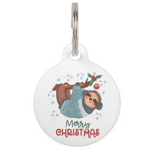 Fauler Faultier Weihnachten Personalisiert Haustiermarke