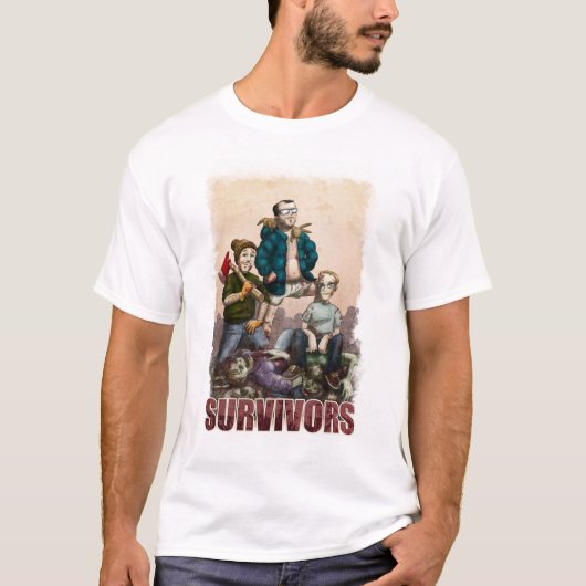 Fauler Hollywood-Zombie-Überlebend-T - Shirt (Vorderseite)