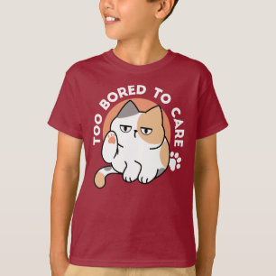 Fauler Katzen-Attitüde – Zu Langweilig, um sich zu T-Shirt