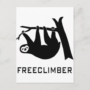fauler Kletterfreeclimber Postkarte