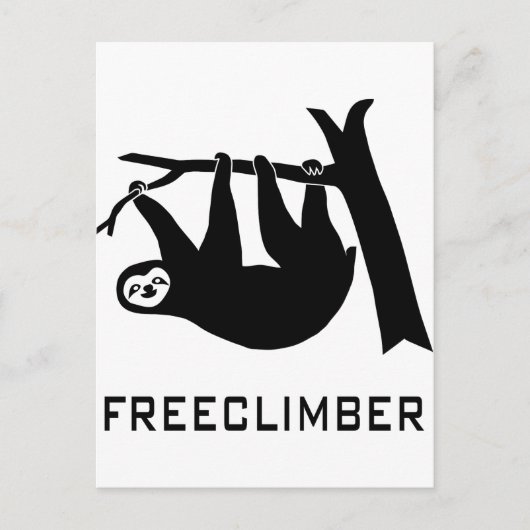 fauler Kletterfreeclimber Postkarte (Vorderseite)