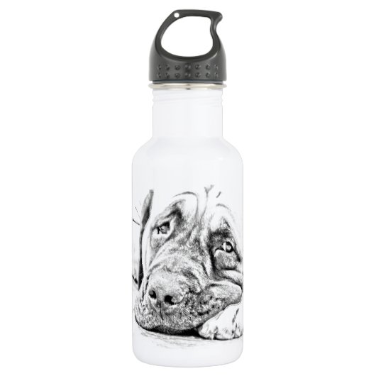 Fauler Mastiff Edelstahlflasche (Vorderseite)