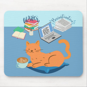 Fauler Orangen-Kater Mousepad