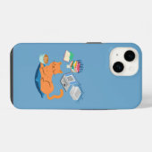 Fauler Oranger Kater iPhone Hülle (Rückseite (Horizontal))