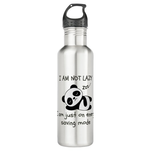 fauler Panda Edelstahlflasche (Vorderseite)