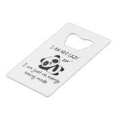 fauler Panda Geldbeutel Flaschenöffner (Vorderseite Schrägansicht)