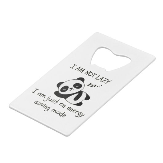 fauler Panda Geldbeutel Flaschenöffner (Vorderseite Schrägansicht)