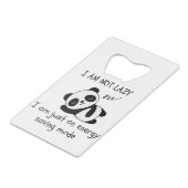 fauler Panda Geldbeutel Flaschenöffner (Rückseite Schrägansicht)