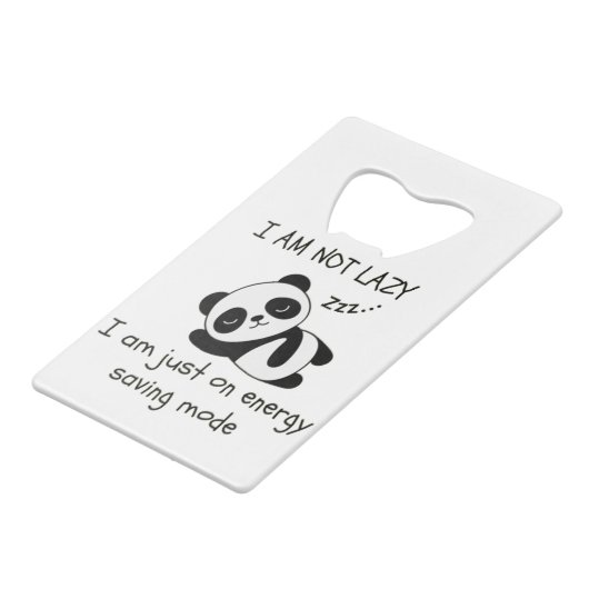 fauler Panda Geldbeutel Flaschenöffner (Rückseite Schrägansicht)