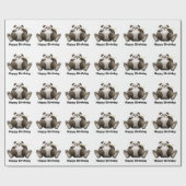 Fauler Panda Geschenkpapier (Flach)