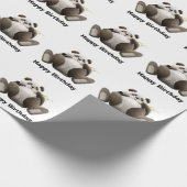 Fauler Panda Geschenkpapier (Ecke)