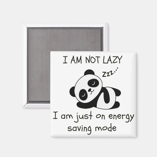 fauler Panda Magnet (Vorderseite/Rückseite)