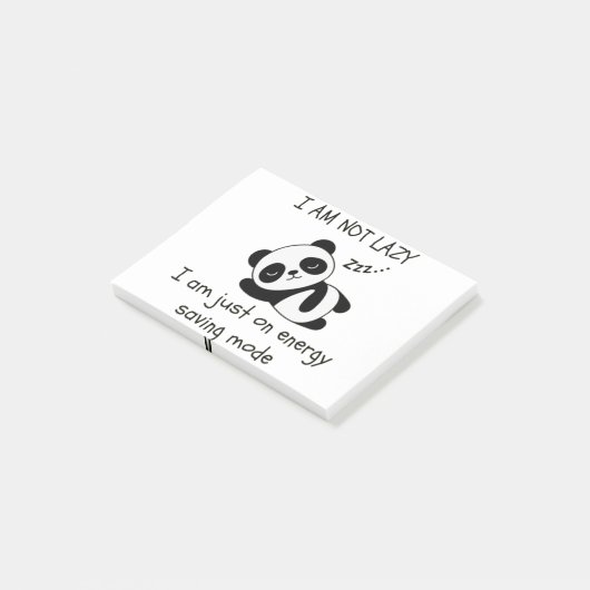 fauler Panda Post-it Klebezettel (angewinkelt)