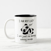 fauler Panda Zweifarbige Tasse (Links)