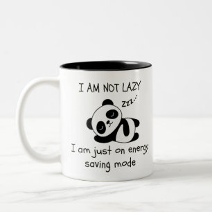 fauler Panda Zweifarbige Tasse
